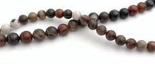 Tree-Fossil Jade Bead Strand