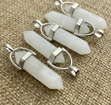 Silver Plated White Crystal Pendant