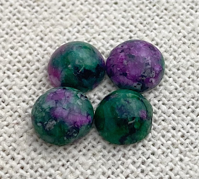 Ruby Fuchsite Circle Cabochon