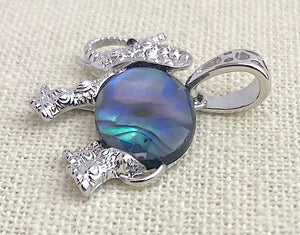 Sterling Silver Abalone Elephant Pendant