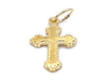 14KGF Cross Charm , Sku#2317-C