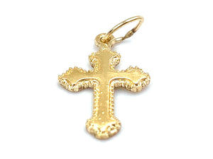 14KGF Cross Charm , Sku#2317-C