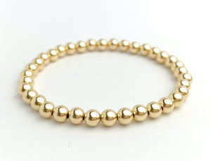 14k Gold Filled Beaded Stretchy Bracelet