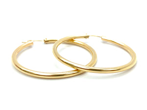 14KGF Hoop Earrings , Sku#120 C-Z 4 GF