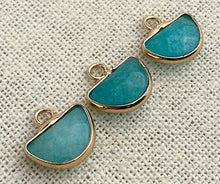 Amazonite Gold Plated Charm Sku#M1496