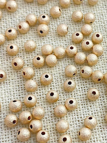 14k GF 4.0mm Stardust Bead (1.0mm Hole)
