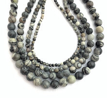 Black Net Jasper Bead Strand