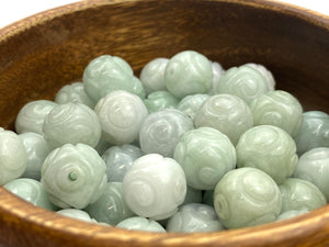 Natural Carved Jade Beads , Sku#A47