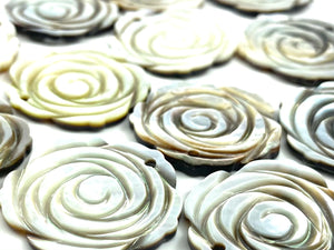 Mother Of Pearl Rose Shell, Mother Of Pearl Bead, Sku#M188