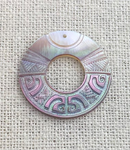 Carved Mother of Pearl Circle Charm Sku#M2341
