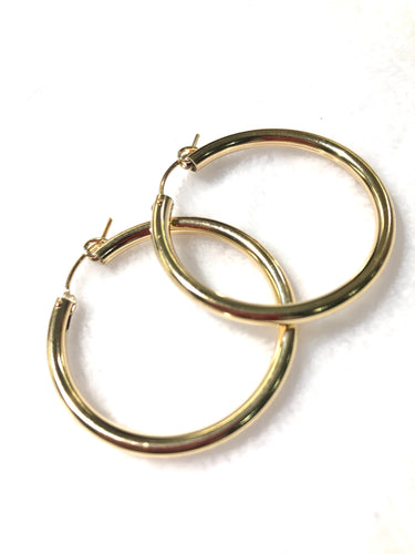 14KGF Hoop Earrings
