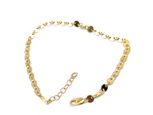 14KGF 6.5 inch 4mm Round Sequin Disc Chain w/ extender , Sku#401716065LX