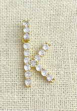 Gold Plated Cubic Zirconia “K” Initial Pendant