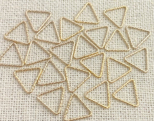 14k Triangle Sparkle Jump Ring 0.89x10mm CL