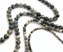 Black Net Jasper Bead Strand