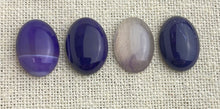 Purple Banded Agate Oval Cabochon