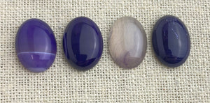 Purple Banded Agate Oval Cabochon