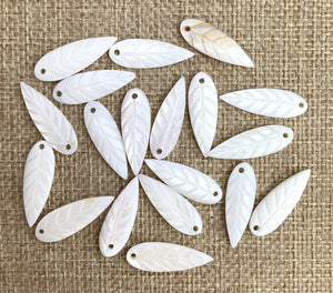 Mother of Pearl Leaf Charm