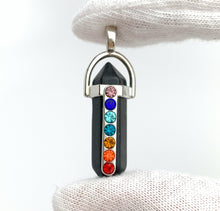 Silver Plated Black Stone Pendant