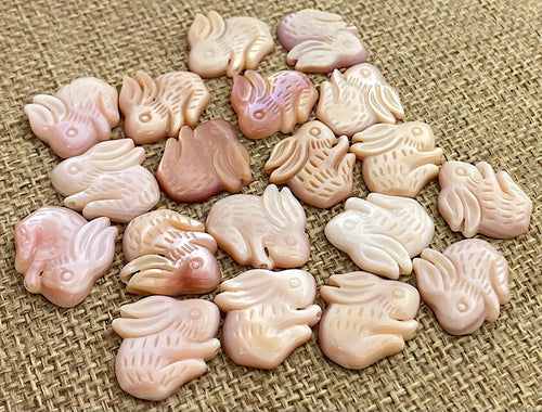 Mother of Pearl Bunny Charm Sku#M138