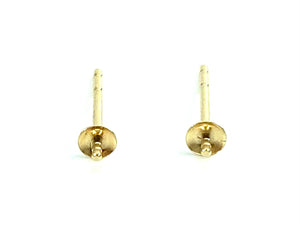 14K Solid Gold Ear Post Light 2.5mm Cup, Sku#11-28-3022