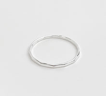 Sterling Silver Hammered Stacking Ring