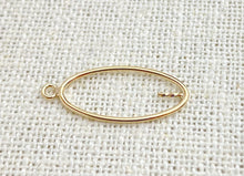 14k Gold Filled Oval Drop 20x10mm w/0.6x4mm Peg