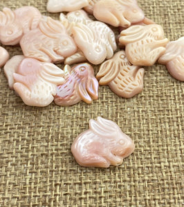 Mother of Pearl Bunny Charm Sku#M138
