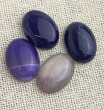 Purple Banded Agate Oval Cabochon
