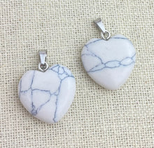 White Turquoise Heart Pendant