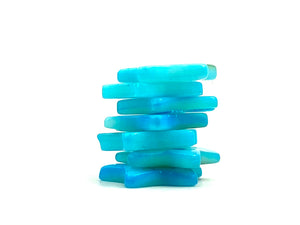 Mother Of Pearl Blue Star Beads, Sku#M201