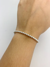 Sterling Silver Beaded Stretchy Bracelet