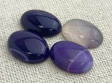 Purple Banded Agate Oval Cabochon