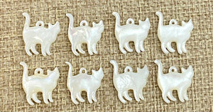 Mother of Pearl Cat Charm