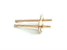14K Solid Pink Gold 4mm Cup