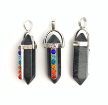 Silver Plated Black Stone Pendant