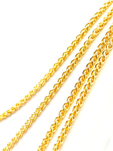 18” 20” 22” 24” 14K Gold Filled Wheat Chain , Sku#SM473