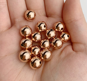 14k Rose Gold Filled 10mm Bead
