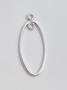 Oval Drop w/Closed Jump Ring In&Out