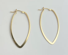 14k Gold Filled Flat Oval Earrings
