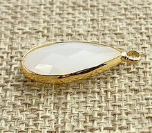 White Quartz Gold Plated Charm Sku#M1076