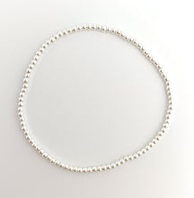 Sterling Silver Beaded Stretchy Bracelet