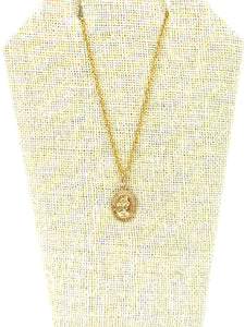 14KGF Saint Christopher Charm , Sku#1732-C