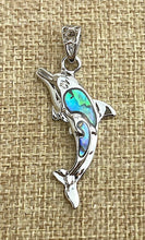Abalone Sterling Silver Dolphin Pendant