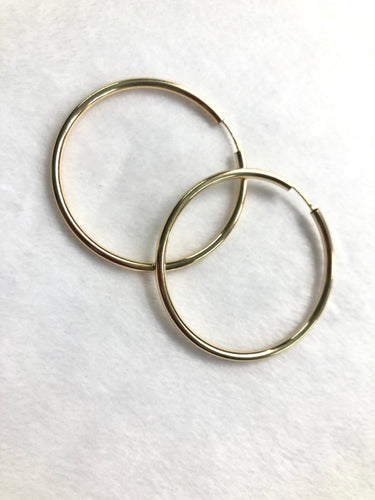 14KGF Hoop Earrings