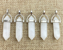 Silver Plated White Crystal Pendant