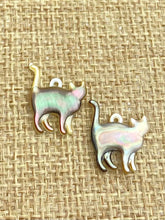 Mother of Pearl Cat Charm