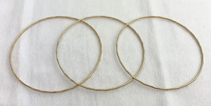 14k GF Hammered Wire Stacking Bangle
