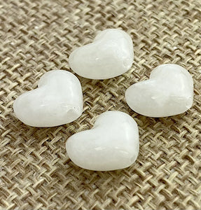 White Quartz Heart Charm