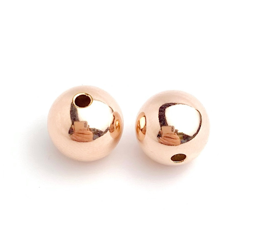 14k Rose Gold Filled 10mm Bead